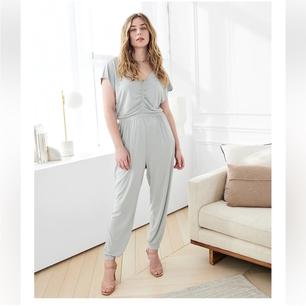 Express Silky Ruched Jumpsuit